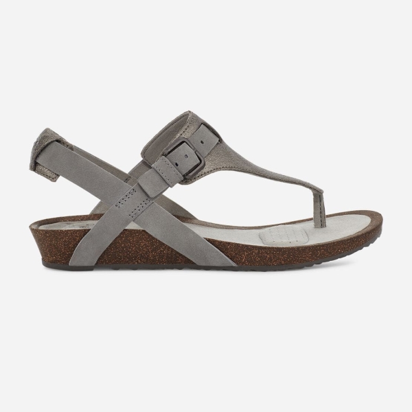 Hungary Teva Mahonia 3-Point Metallic - Női Wedge Szandál Szürke - 467-XCFZL